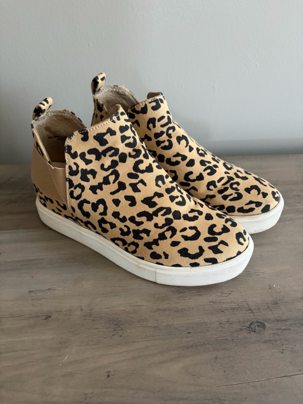 Soda leopard wedge sneaker
